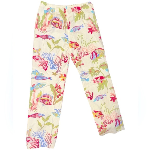 Talbots Colorful Fish Print Pants - Picture 3 of 3